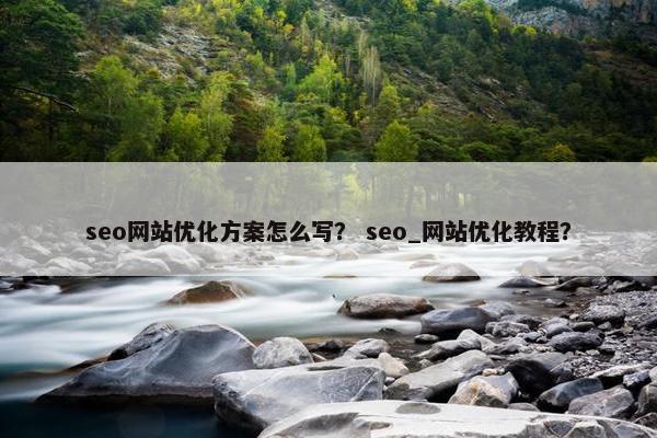 seo网站优化方案怎么写？ seo_网站优化教程？