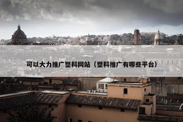 可以大力推广塑料网站（塑料推广有哪些平台）