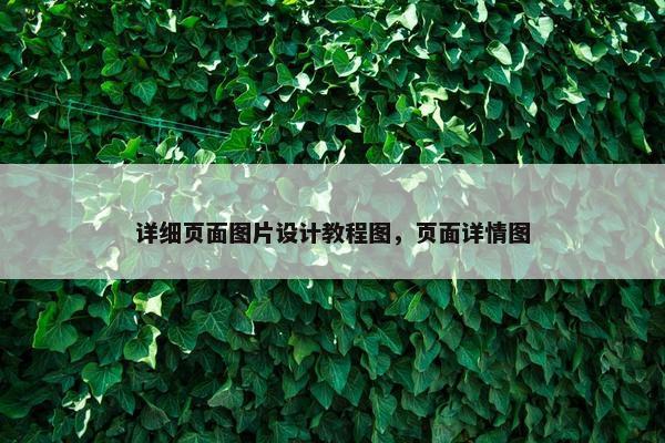 详细页面图片设计教程图，页面详情图