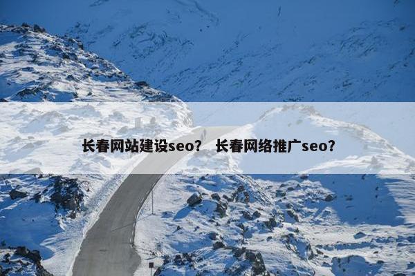 长春网站建设seo？ 长春网络推广seo？