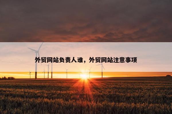 外贸网站负责人谁，外贸网站注意事项