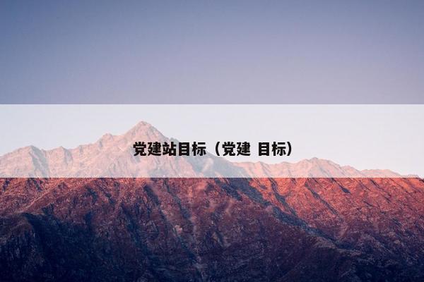 党建站目标（党建 目标）