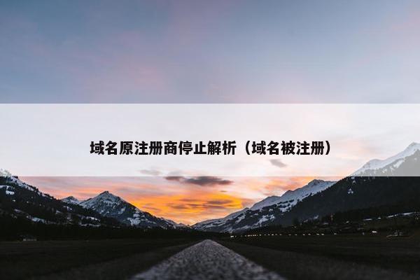 域名原注册商停止解析（域名被注册）