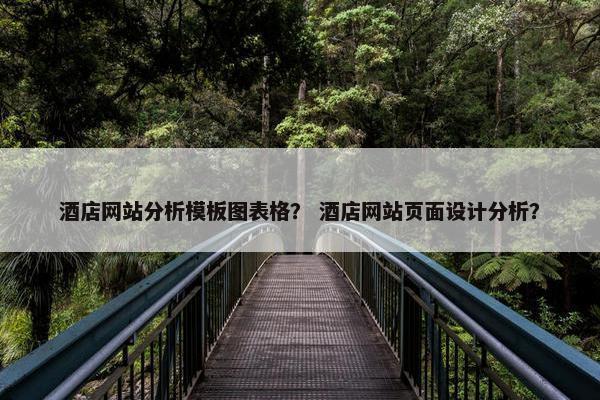 酒店网站分析模板图表格？ 酒店网站页面设计分析？