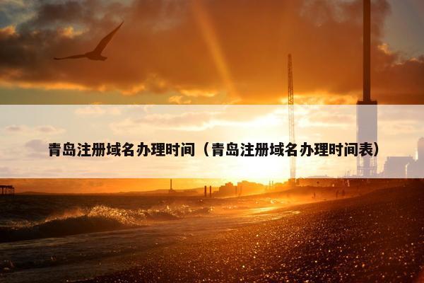 青岛注册域名办理时间（青岛注册域名办理时间表）