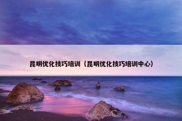昆明优化技巧培训（昆明优化技巧培训中心）