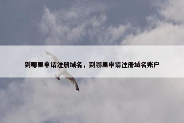 到哪里申请注册域名，到哪里申请注册域名账户