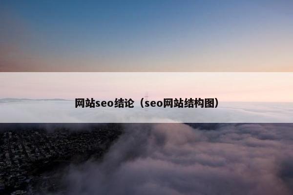 网站seo结论（seo网站结构图）