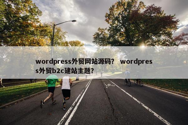 wordpress外贸网站源码？ wordpress外贸b2c建站主题？