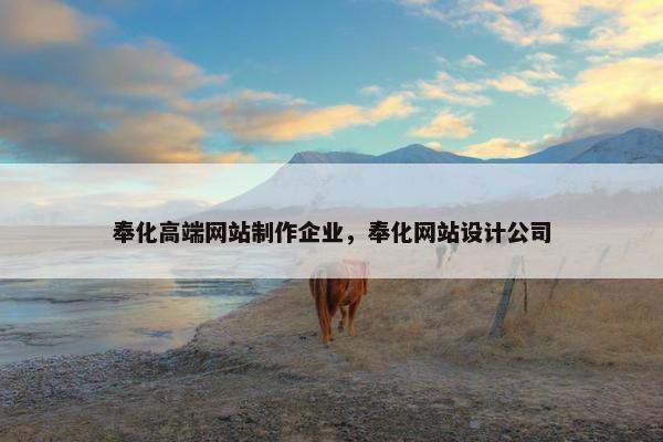 奉化高端网站制作企业，奉化网站设计公司