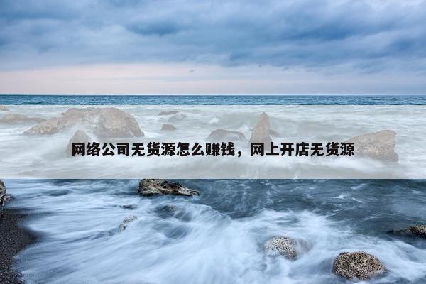 网络公司无货源怎么赚钱，网上开店无货源
