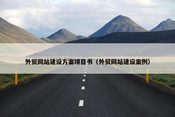 外贸网站建设方案项目书（外贸网站建设案例）