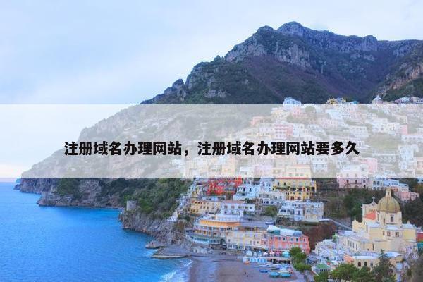 注册域名办理网站，注册域名办理网站要多久