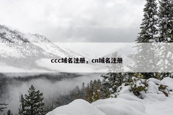 ccc域名注册，cn域名注册