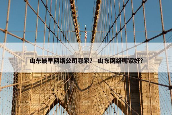 山东最早网络公司哪家？ 山东网络哪家好？