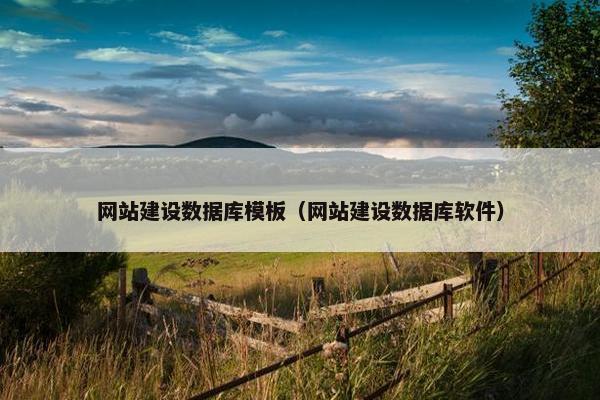 网站建设数据库模板（网站建设数据库软件）