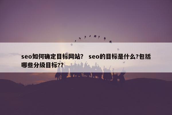 seo如何确定目标网站？ seo的目标是什么?包括哪些分级目标?？