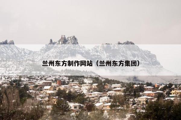 兰州东方制作网站（兰州东方集团）