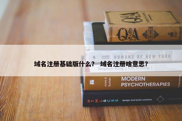 域名注册基础版什么？ 域名注册啥意思？