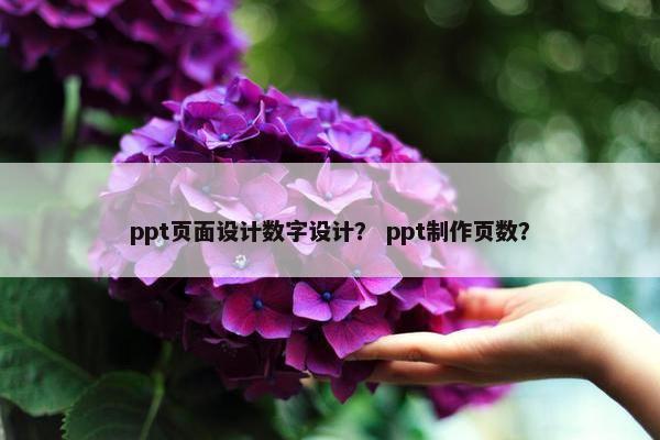 ppt页面设计数字设计？ ppt制作页数？