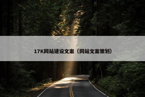 17K网站建设文案（网站文案策划）