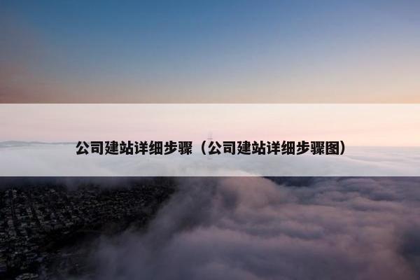 公司建站详细步骤（公司建站详细步骤图）