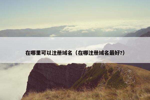 在哪里可以注册域名（在哪注册域名最好?）
