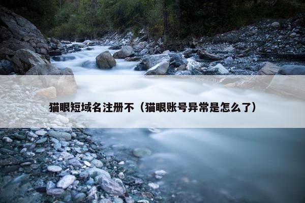 猫眼短域名注册不（猫眼账号异常是怎么了）
