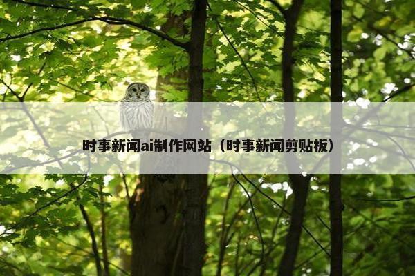 时事新闻ai制作网站（时事新闻剪贴板）