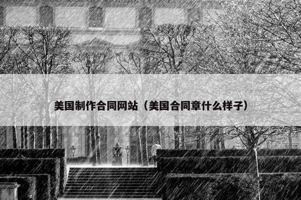 美国制作合同网站（美国合同章什么样子）