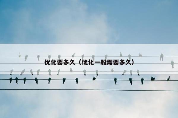 优化要多久（优化一般需要多久）