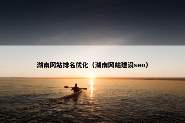 湖南网站排名优化（湖南网站建设seo）