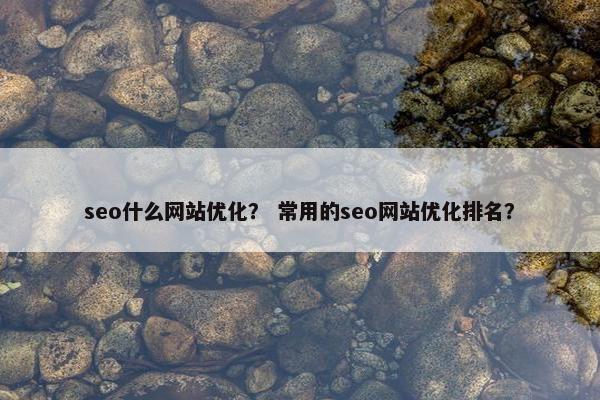 seo什么网站优化？ 常用的seo网站优化排名？