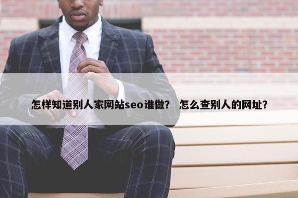 怎样知道别人家网站seo谁做？ 怎么查别人的网址？