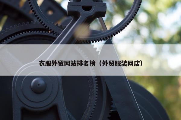 衣服外贸网站排名榜（外贸服装网店）