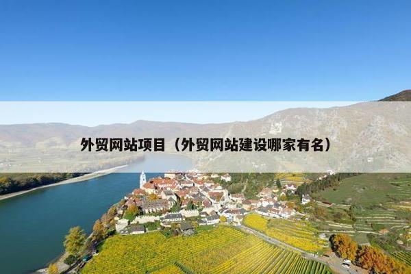 外贸网站项目（外贸网站建设哪家有名）