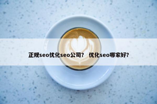 正规seo优化seo公司？ 优化seo哪家好？