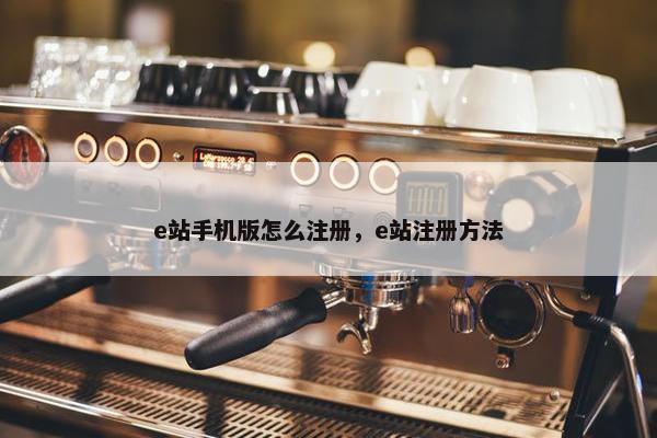 e站手机版怎么注册，e站注册方法