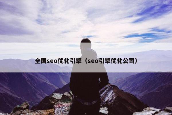 全国seo优化引擎（seo引擎优化公司）