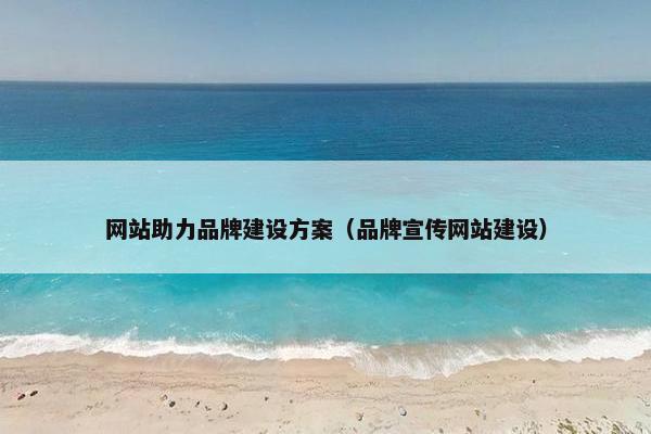 网站助力品牌建设方案（品牌宣传网站建设）