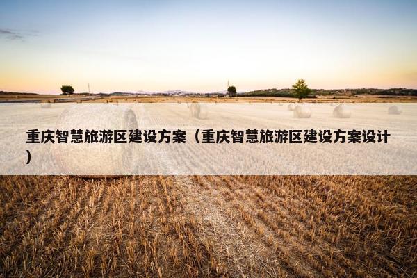 重庆智慧旅游区建设方案（重庆智慧旅游区建设方案设计）