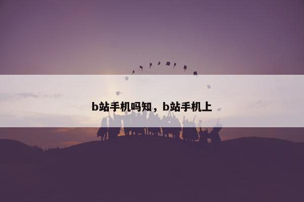 b站手机吗知，b站手机上