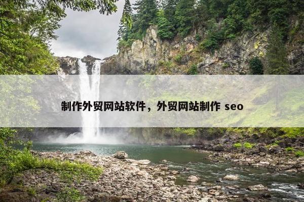 制作外贸网站软件，外贸网站制作 seo