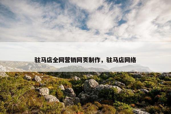 驻马店全网营销网页制作，驻马店网络