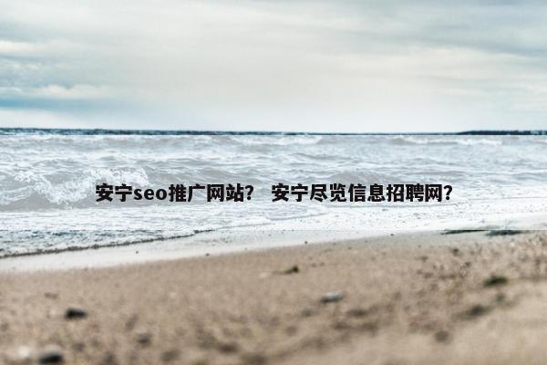安宁seo推广网站？ 安宁尽览信息招聘网？