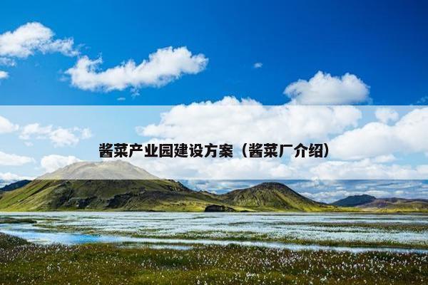 酱菜产业园建设方案（酱菜厂介绍）
