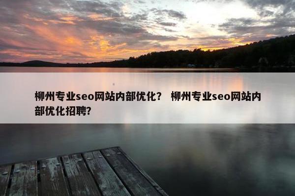 柳州专业seo网站内部优化？ 柳州专业seo网站内部优化招聘？