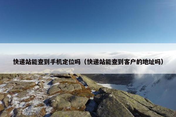 快递站能查到手机定位吗（快递站能查到客户的地址吗）