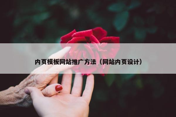 内页模板网站推广方法（网站内页设计）