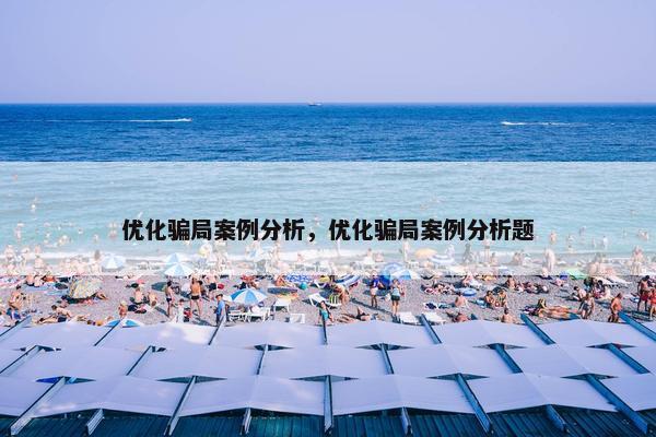优化骗局案例分析，优化骗局案例分析题